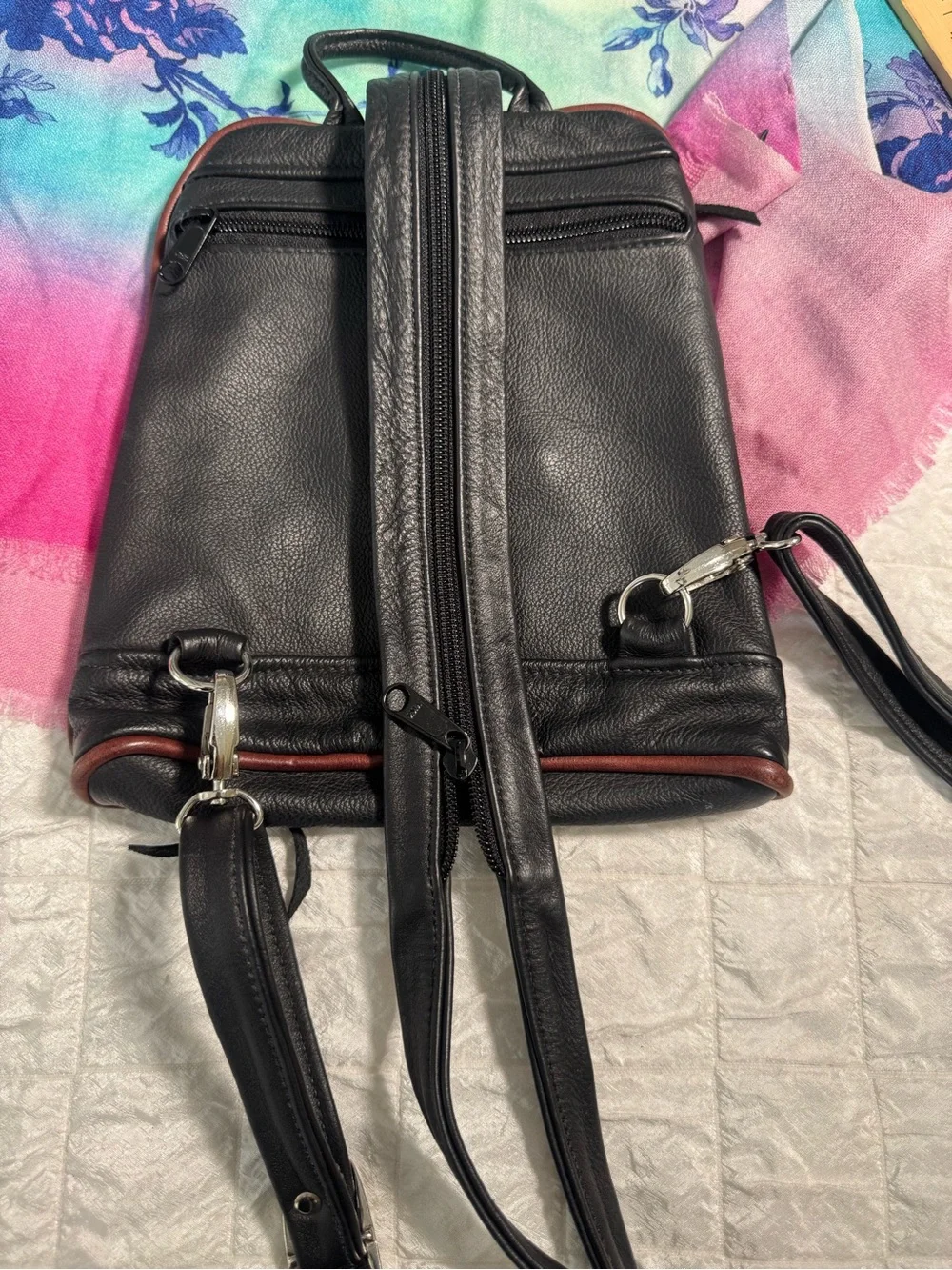 Artisan Lefty Leather CCW Sling/Backpack - Brahmin Croc Detail - Heavy Duty NEW
